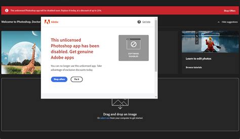 For anyone getting the "<strong>unlicensed</strong> adobe <strong>apps</strong>" popup, open the creative cloud <strong>app</strong> (signed in) and press decline in this window. . This photoshop app is unlicensed